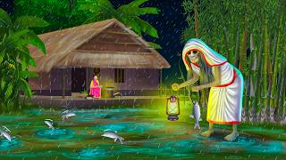 বর্ষার সন্ধ্যায় নিশি অতিথি | Bhuter Cartoon | NISHI | Bengali Horror Stories | Notun Bangla Golpo