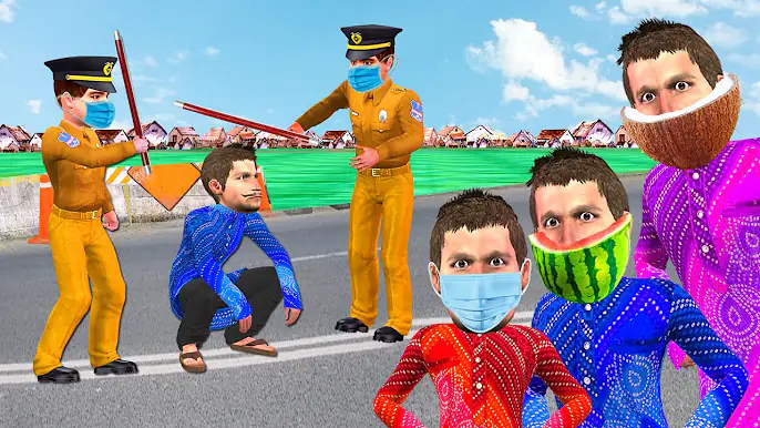 लॉकडाउन मास्क चालान Lockdown Mask Challan Comedy Video Hindi    Comedy Video