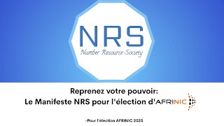 𝗥𝗲𝗽𝗿𝗲𝗻𝗲𝘇 𝘃𝗼𝘁𝗿𝗲 𝗽𝗼𝘂𝘃𝗼𝗶𝗿 : 𝗟𝗲 𝗠𝗮𝗻𝗶𝗳𝗲𝘀𝘁𝗲 𝗡𝗥𝗦 𝗽𝗼𝘂𝗿 𝗹'é𝗹𝗲𝗰𝘁𝗶𝗼𝗻 𝗱'𝗔𝗙𝗥𝗜𝗡𝗜𝗖