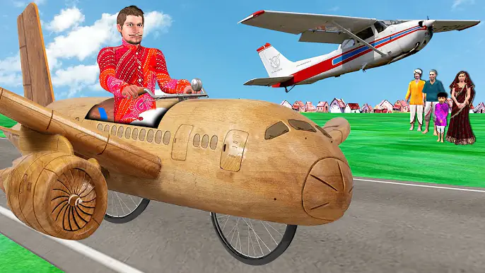 गरीब का छोटा लकड़ी का हवाई जहाज Garib Ka Wooden Aeroplane Comedy Video Hindi
