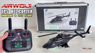 Eachine E188S AirWolf - Scale GPS Helicopter | Unboxing and Test Flight | Banggood
