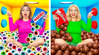 1000 미스터리 버튼만 1로 도전을 피할 수 있습니다 | 재미있는 순간 Candy DO