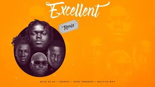 KOJO BLAK - Excellent Remix (with Joe Boy, King Promise, & Kelvyn Boy) [Lyric Visualizer]