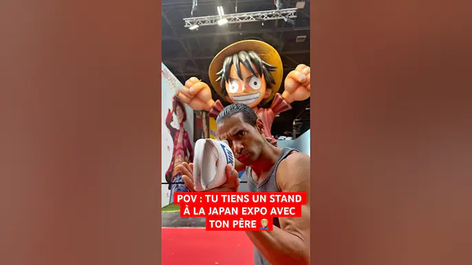 POV : TU TIENS UN STAND À LA JAPAN EXPO AVEC TON PÈRE 🤦🏼♂️#humour #papa #drole #sketch #sœur