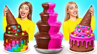 초콜릿 분수 퐁듀 챌린지 | 재미있는 음식 상황 Super Hyper DO