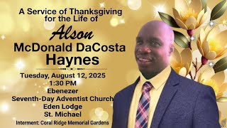 A Service of Thanksgiving for the Life of Alson Haynes