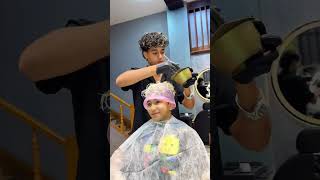 امو كانت فاكره ان ده اللون السلفر وكانت عوزه تمشيه على كده 😱😱❤️‍🔥 #طاطا_الحلاق #shorts #haircut