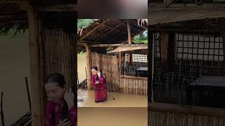 Fleeing from the Great Flood #rain #storm #life #singlemom #bamboohouse #flood #nature #building