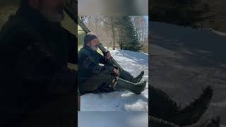 Winter camping in deep snow ❄️ #camping #wildlife #cooking #survivalskills #survival #shorts #snow