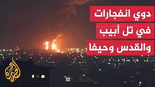 مشاهد للهجوم الإيراني على مناطق واسعة من إسرائيل ومحاولات لتصدي الدفاعات الإسرائيلية