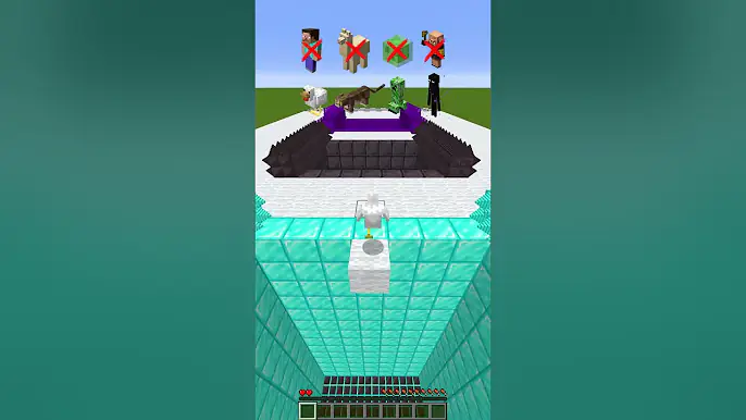 Who will jump the farthest without dying in this Minecraft game!