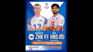Help Nepal Sports Club from Nepal(NEP) - ZHAIYK VC(KAZ). CAVA Champions League 2025 Malé, Maldives
