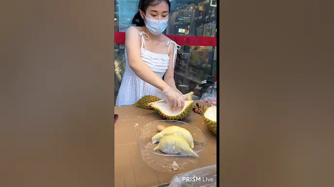 🔴 how to cut durian fruit by pretty woman 🔴