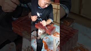 一把鲁班凳传承中华木工技艺，阿成手作匠心初显 #woodworking