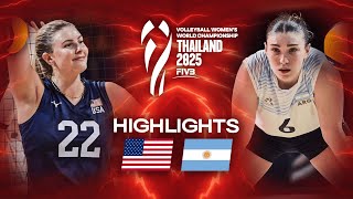 USA 🇺🇸 vs. Argentina 🇦🇷 - Highlights | Women's World Championships 2025
