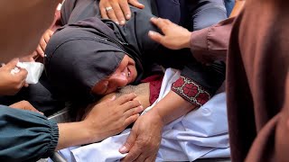 وداع وتشييع جثامين عدد من شهداء العدوان الإسرائيلي في مدينة غزة