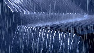 밤 녹슨 양철지붕에 폭우 & 맹렬한 천둥소리로 스트레스 해소, 즉시 잠들다