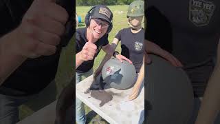 كرة محشوه بالتراب هل توقف رصاصة؟  #shorts