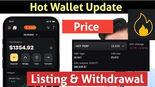 Hot wallet listing, Hot wallet withdrawal, Hot wallet new update, Hot token listing & withdrawal