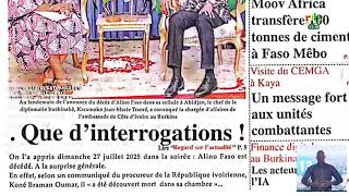 RTB -JT de 13H du 29 juillet 2025