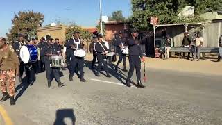 Namibian police marching band in Clemence Kapuo street 