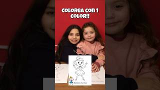 🩵Las PEQUEÑAS colorean a  BALLERNA CAPUCHINA/CENICIENTA con 1 color #disney  #ballerina #drawing