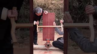 纯手工制造一张鲁班椅，制作过程太痛快了 #woodworking