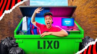 MORANDO EM UM QUARTO NO LIXO! *24 Horas