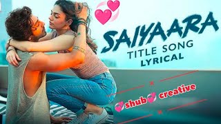 Saiyaara Title Song Car 4K Video Car Ride | Ahaan Panday, Aneet Padda | Tanishk Bagchi, Faheem