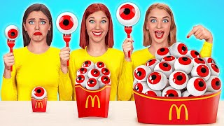 큰,중간 및 작은 접시 도전 | 음식과의 주방 배틀 Trend DO Challenge