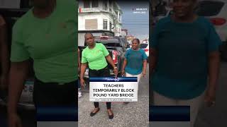 Teachers block Pound Yard Bridge