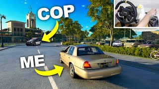 Hiding from Cops by blending into traffic...