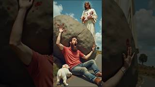 Sacrificial Savior: Dog Stops Car, Beaten, Jesus's Miracle.