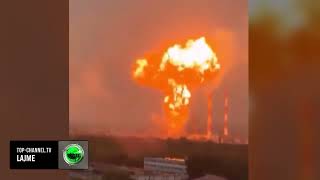 Top Channel/ Shpërthen depo e naftës në Rusi/ U godit me dron nga Ukraina  pranë Detit të Zi