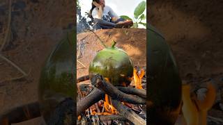 Survival Skills: SMART idea with​ Boiled duck eggs in coconut water #bushcraft #camping #outdoors