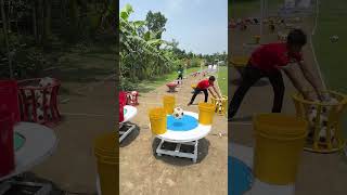 riding horses and smashing pots was just beginning ! hammers, bricks, jumps and sharp shots followed