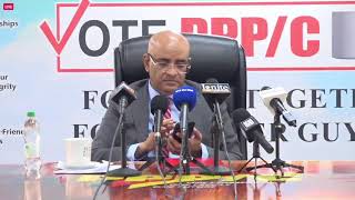 Press Conference by the General Secretary of the People's Progressive Party Dr. Bharrat Jagdeo