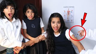 आज स्कूल में वैक्सीन लगेगी !! सब बच्चे सुई से डरे हुए हैं