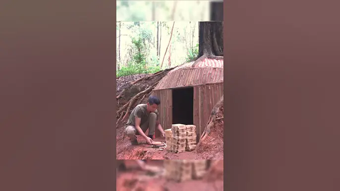 Build a safe shelter with great skills #survival #shelter #building #bushcraft #build