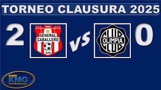 GRAL. CABALLERO VS OLIMPIA// TORNEO CLAUSURA PY. 2025// FECHA 9 DE 22