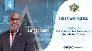 Hon. Richard Frederick debates the Value Added Tax Amendment (Zero Rated Goods)