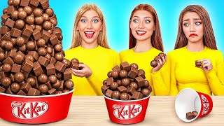 큰,중간 및 작은 접시 도전 | 재미있는 음식 해킹 Multi DO Joy