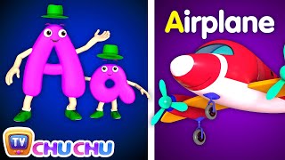 Phonics Song 2 with TWO Words in 3D - A For Airplane - ABC Alphabet Songs with Sounds for Children