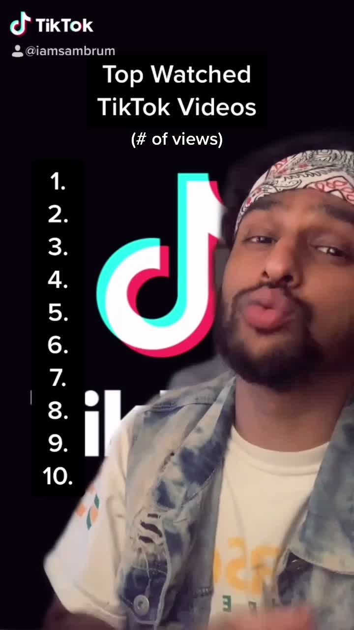 Most viewed TikTok videos of all time #tiktok #views #mostwatched #videos #learning #foryou #fyp #sambrum
