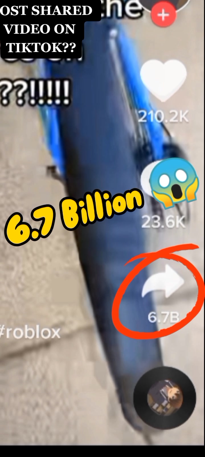 6.7 Billion Shares On Tiktok 😱 #tiktok #fyp #6billion #trend #shares #explor