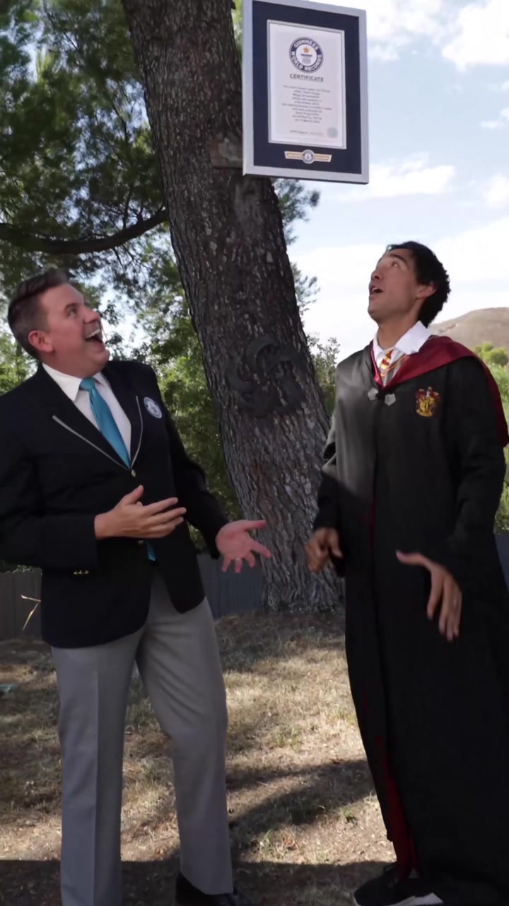 Most viewed video on @tiktok - 2.2 billion by @zachking ✨  #harrypotter #zachking #illusion #gwr2023 