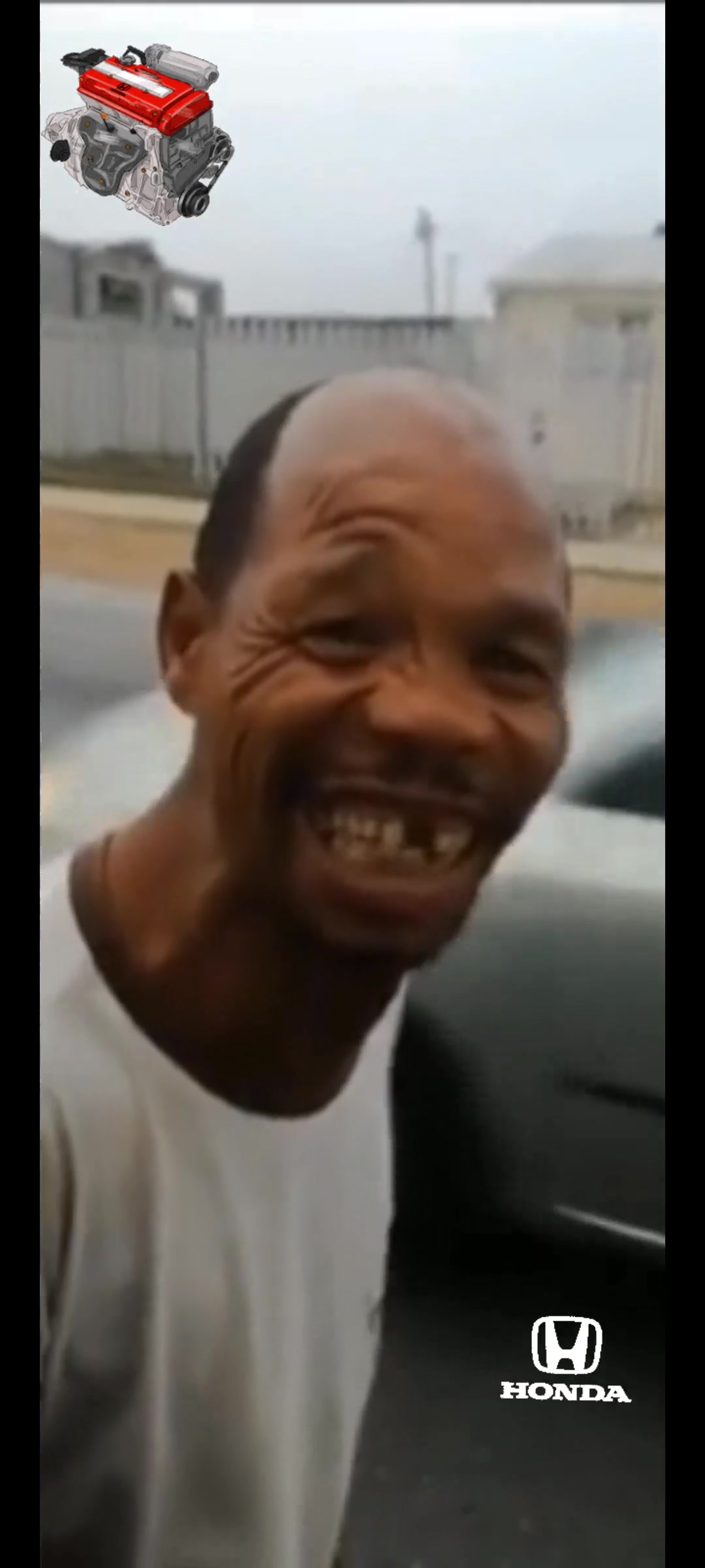My neighbors Honda at 5AM💀🏎️ #mostviralvideo #laugh #trynottolaughtiktoktv #searchforwondermom #funny @Honda #oldman #noteeth man doing engine noise #CapCut