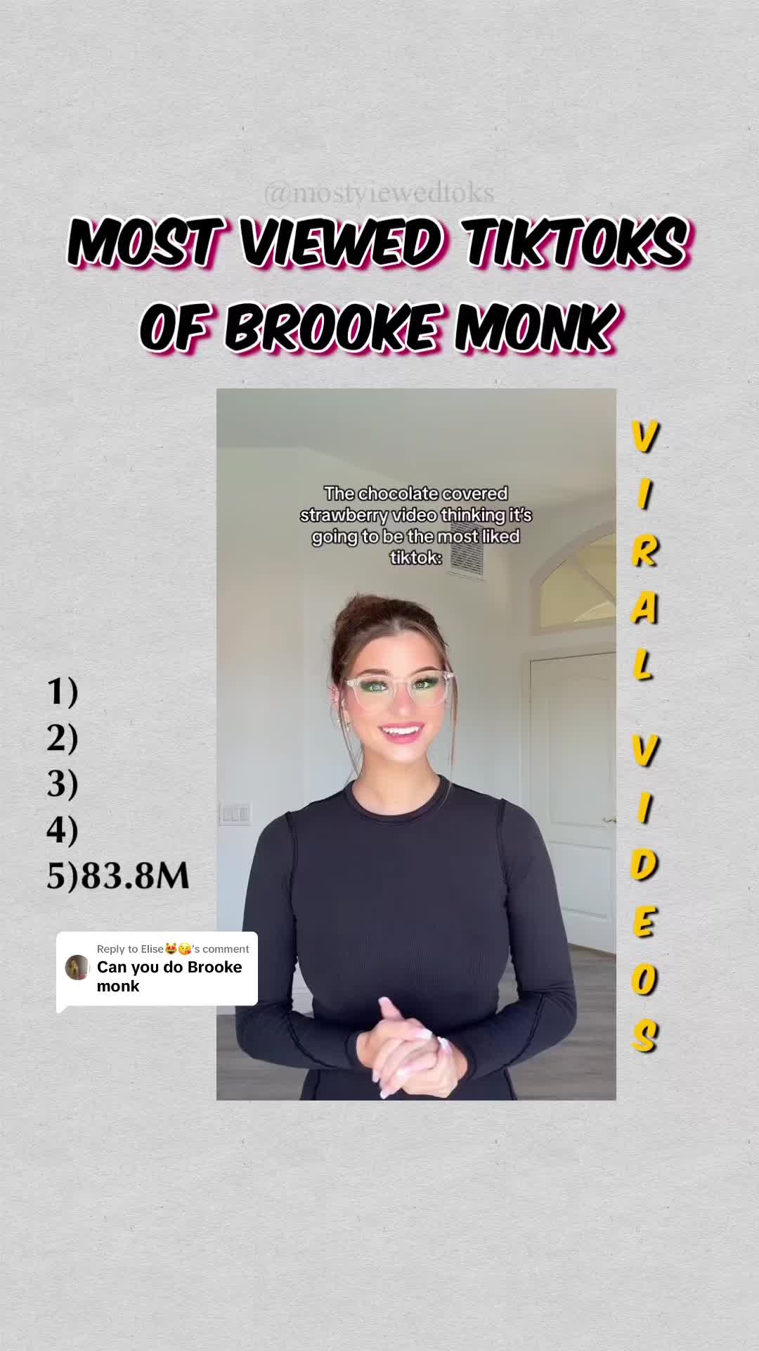 Replying to @Elise😻😘 @Brooke Monk ‘s most viewed tiktoks #fyp #brooke #brookemonk #mostviralvideo #mostviewed #mostliked #viralvideo #viraltiktok #mostpopular 
