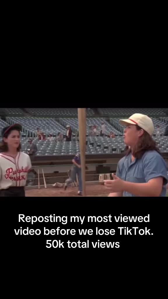 Reposting my most viewed TikTok video before we lose this app. 50k + views. Really hoping @Rosie ODonnell see’s it before the app is gone. #repost #viralvideo #viraltiktok #lgbt #aleagueoftheirown