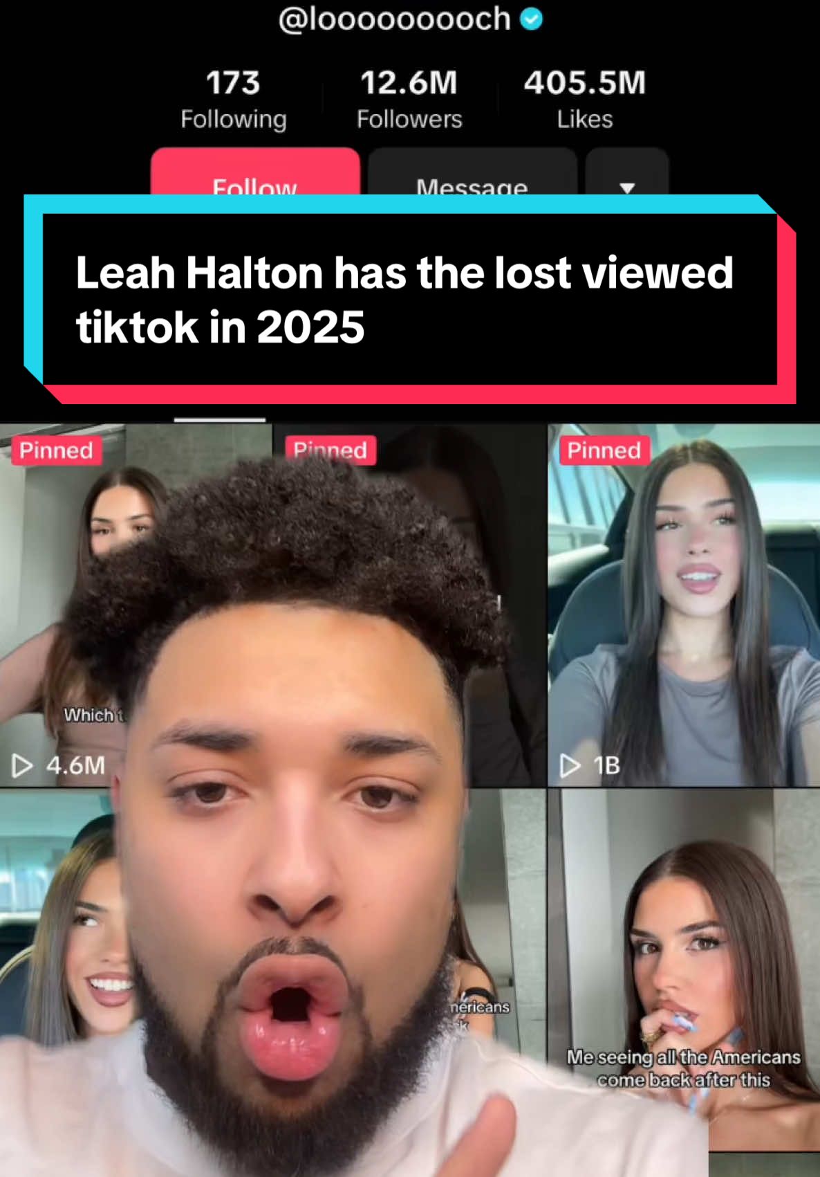 Leah Halton has the most viral video on Tiktok so far in 2025 #leahhalton 